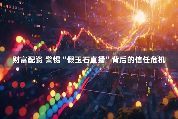 财富配资 警惕“假玉石直播”背后的信任危机